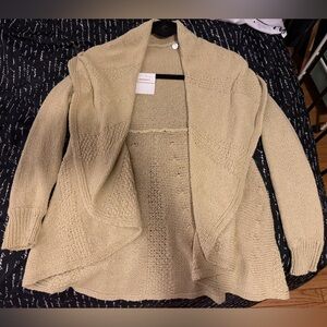 Margaret O'Leary Tan Open Front Cardigan